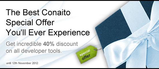 Conaito´s NEW WEBSITE SPECIAL - Get incredible 40% OFF on all developer tools.