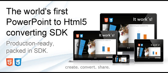 Conaito released: PowerPoint-Html5 SDK v1.0 - The world's first PowerPoint to Html5 converting SDK