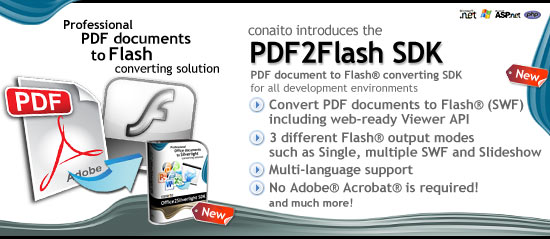 Screenshot of PDF to Flash SDK 1.0
