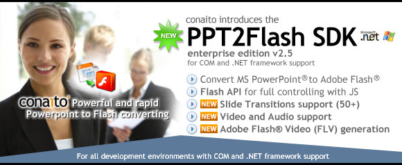 PPT2Flash SDK for developer of professional PowerPoint-to-Flash solution